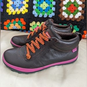 Women's Leather Camper Hiking Boots